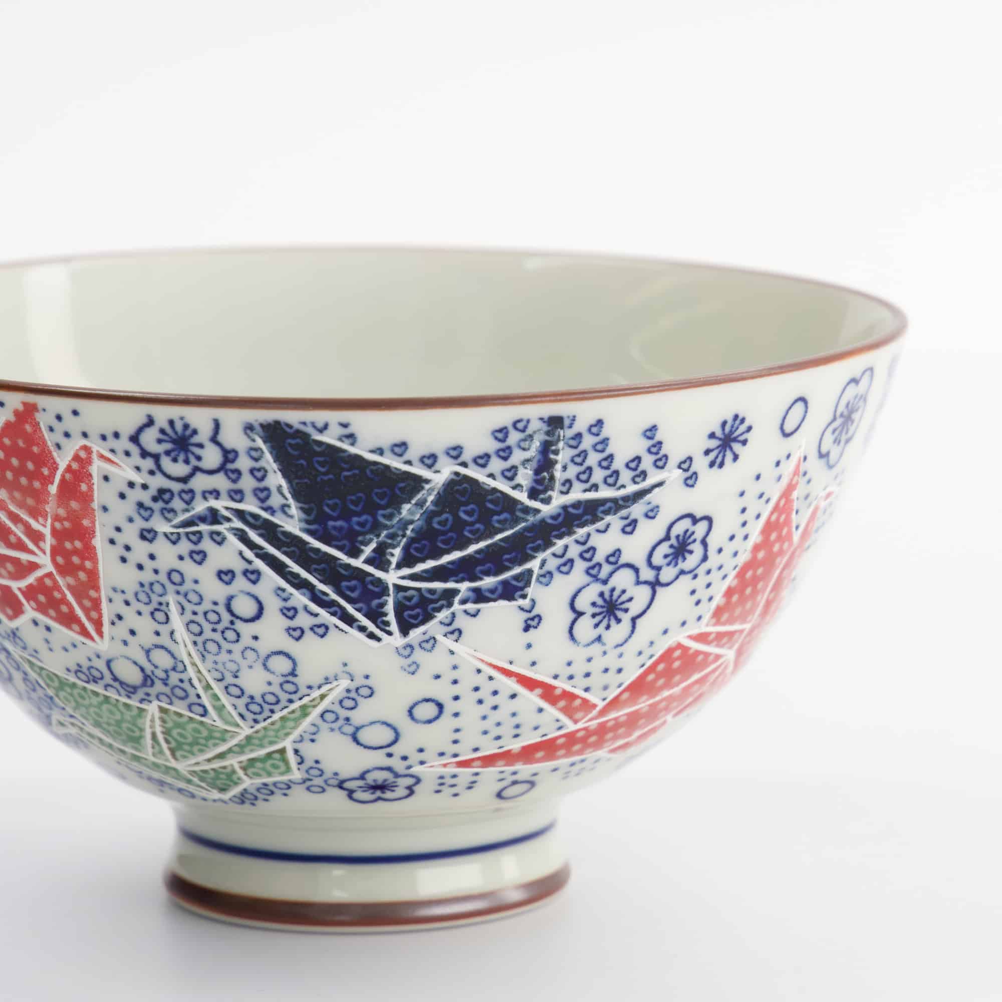 Tokyo Design Studio - Kawaii - Rijstkom - Origami Kraanvogel - 11.5x6cm - 300ml - Blauw - Afbeelding 4