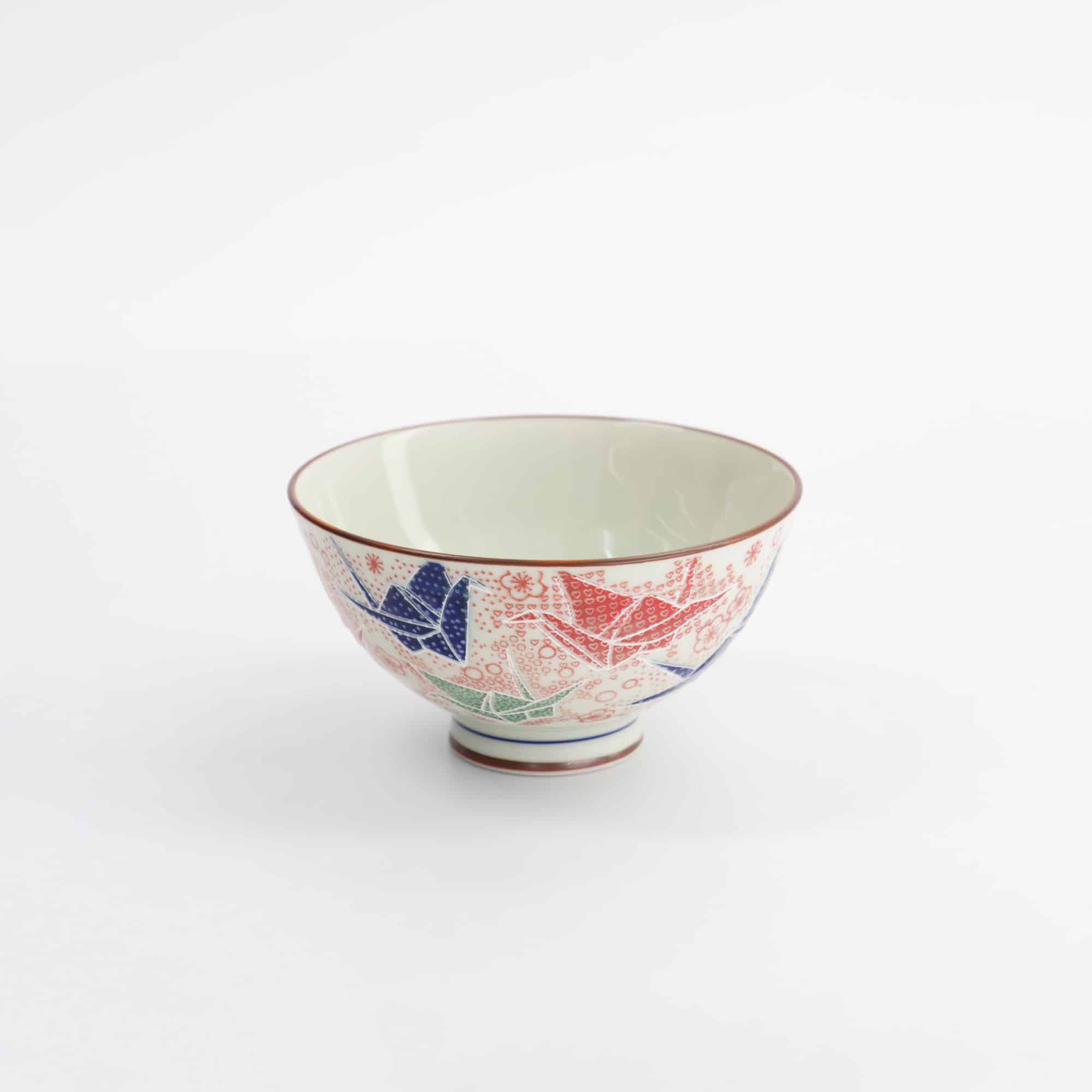 Tokyo Design Studio – Kawaii – Rijstkom – Origami Kraanvogel – 11,5x6 cm – 300 ml – Rood