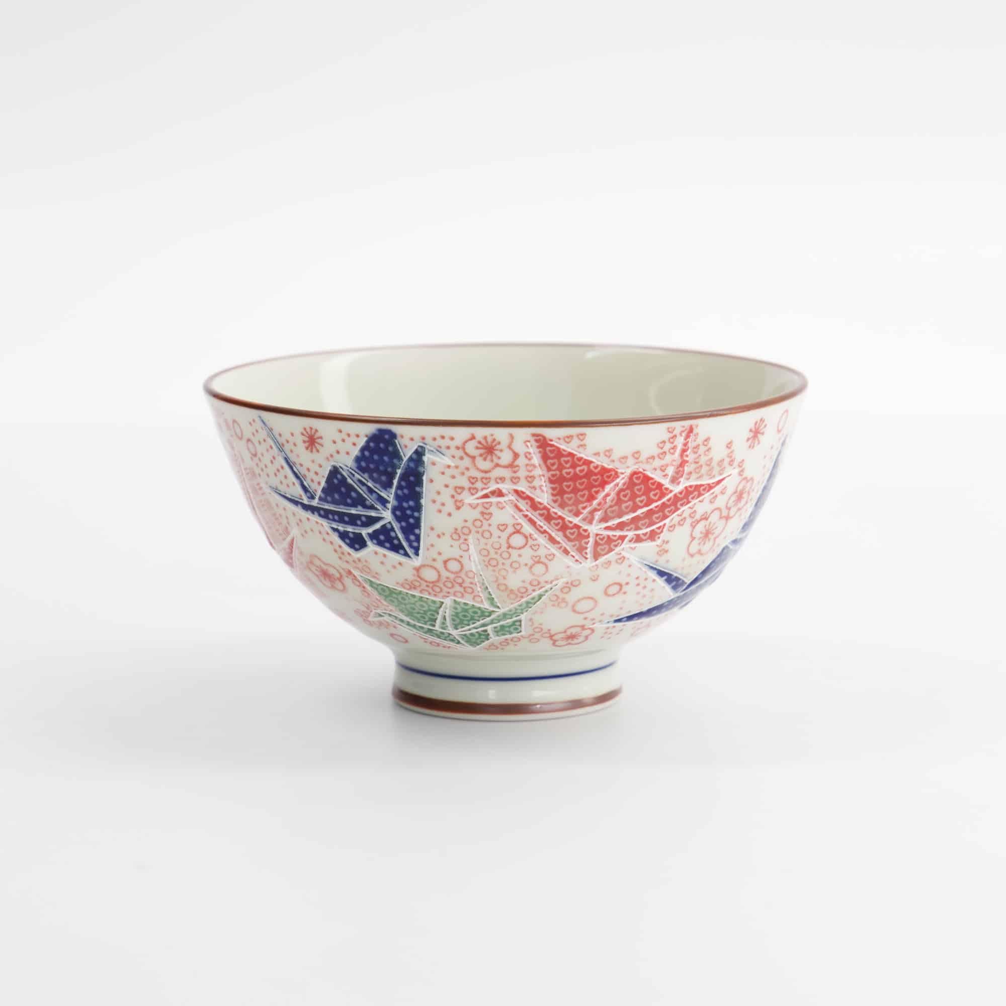 Tokyo Design Studio – Kawaii – Rijstkom – Origami Kraanvogel – 11,5x6 cm – 300 ml – Rood - Afbeelding 2