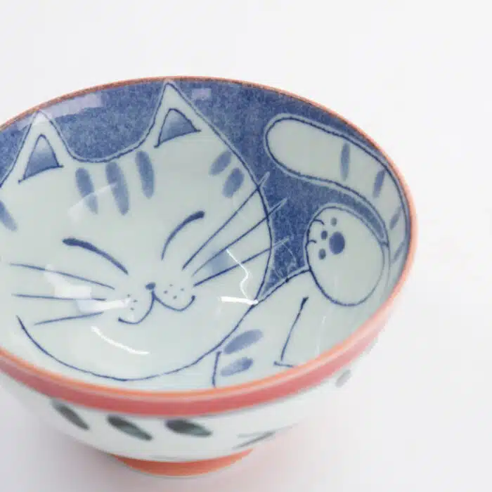 Tokyo Design Studio - Kawaii - Rijstkom - Kat - 11,5x6cm - 300ml - Rood - Afbeelding 4