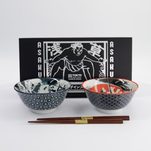 Tokyo Design Studio - Asakusa - Noodlekommen Set A (Samurai/Ninja) - 2 Persoons - 14.8x7cm - 550ml