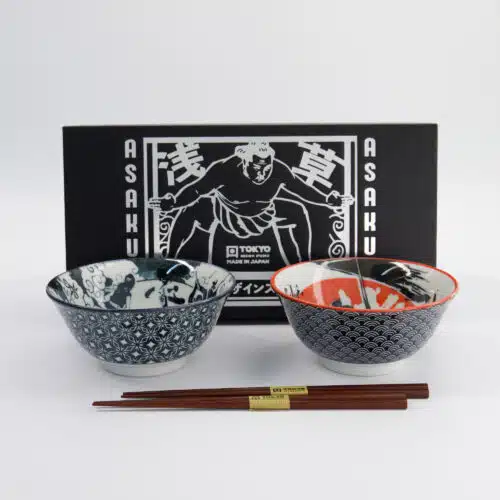 Tokyo Design Studio - Asakusa - Noodlekommen Set A (Samurai/Ninja) - 2 Persoons - 14.8x7cm - 550ml