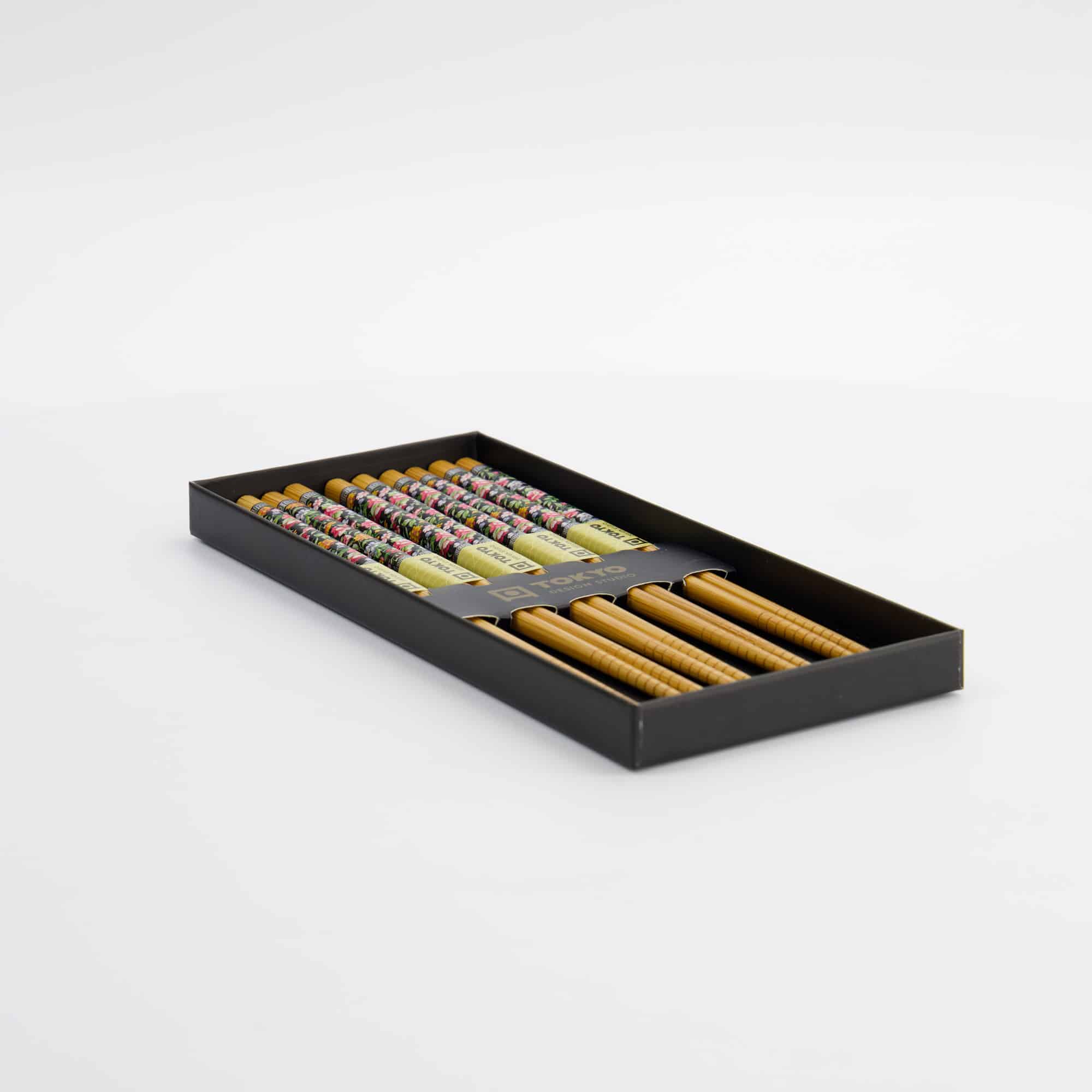 Tokyo Design Studio – Cadeauset Chopsticks – 5 paar – Bloemenmotief - Afbeelding 5