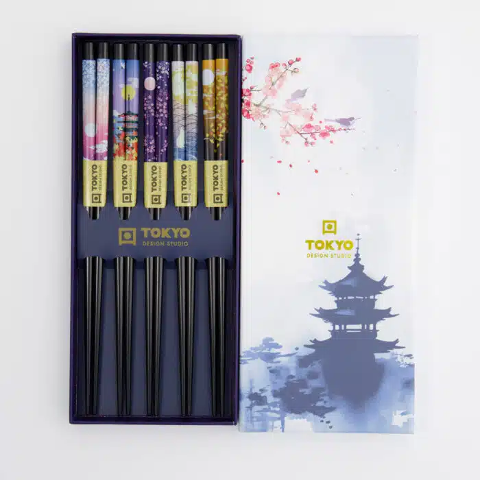 Tokyo Design Studio – Chopstick Giftset – 5 paar – Temple - Afbeelding 2