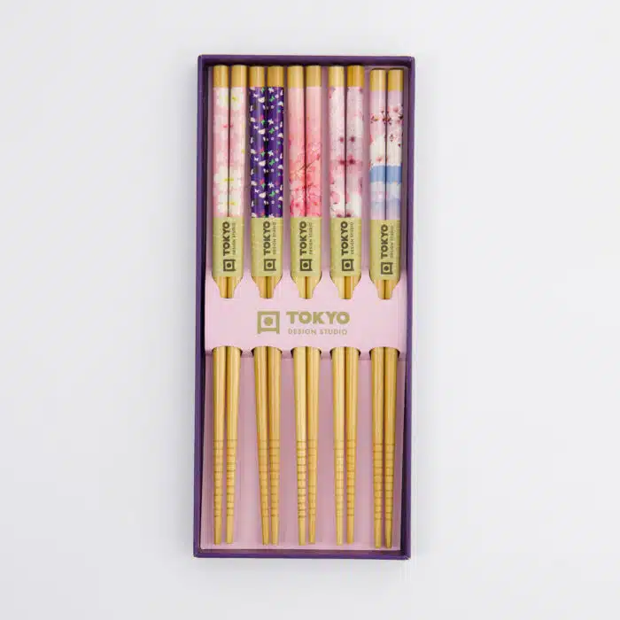 Tokyo Design Studio – Chopstick Giftset – 5 paar – Pink Sakura - Afbeelding 3