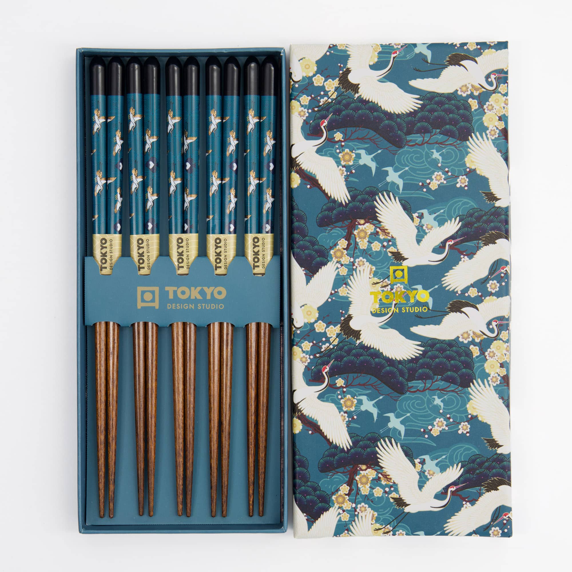 Tokyo Design Studio - Chopsticks - Kraanvogel - Set van 5 - Afbeelding 6