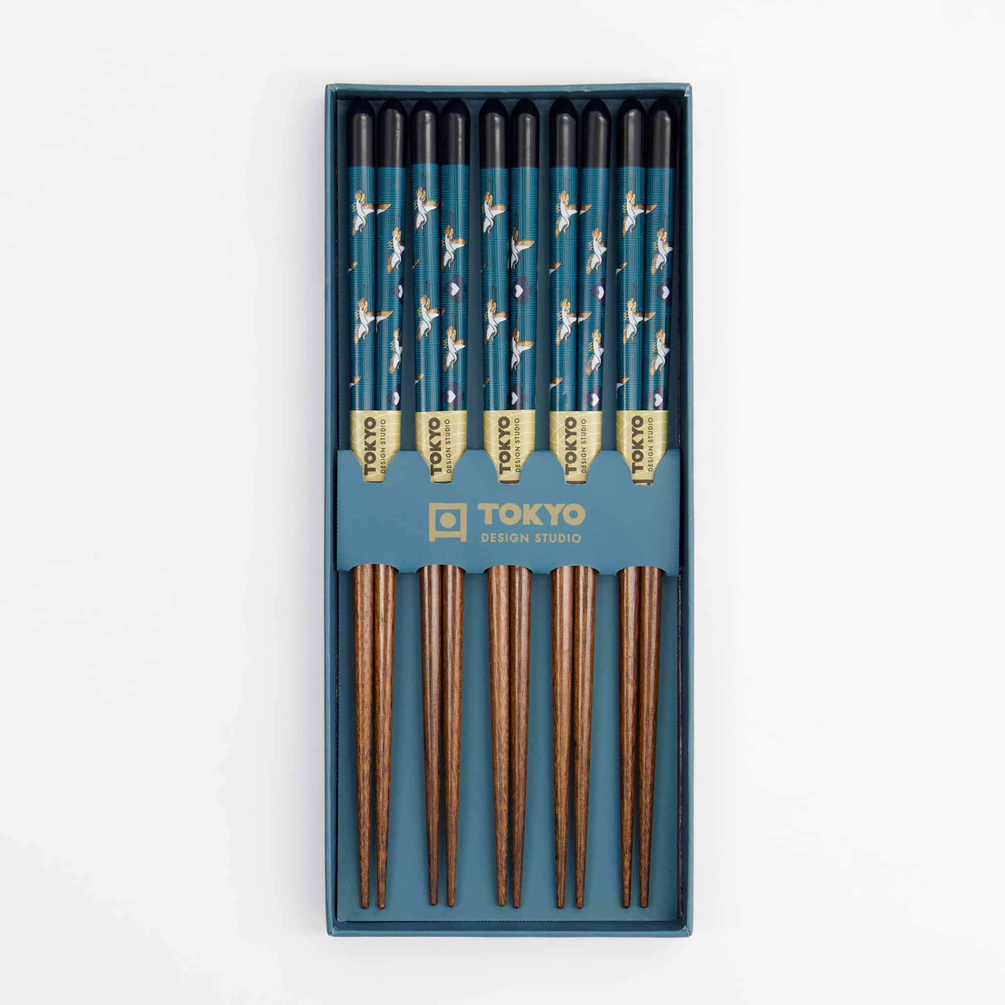 Tokyo Design Studio - Chopsticks - Kraanvogel - Set van 5 - Afbeelding 2