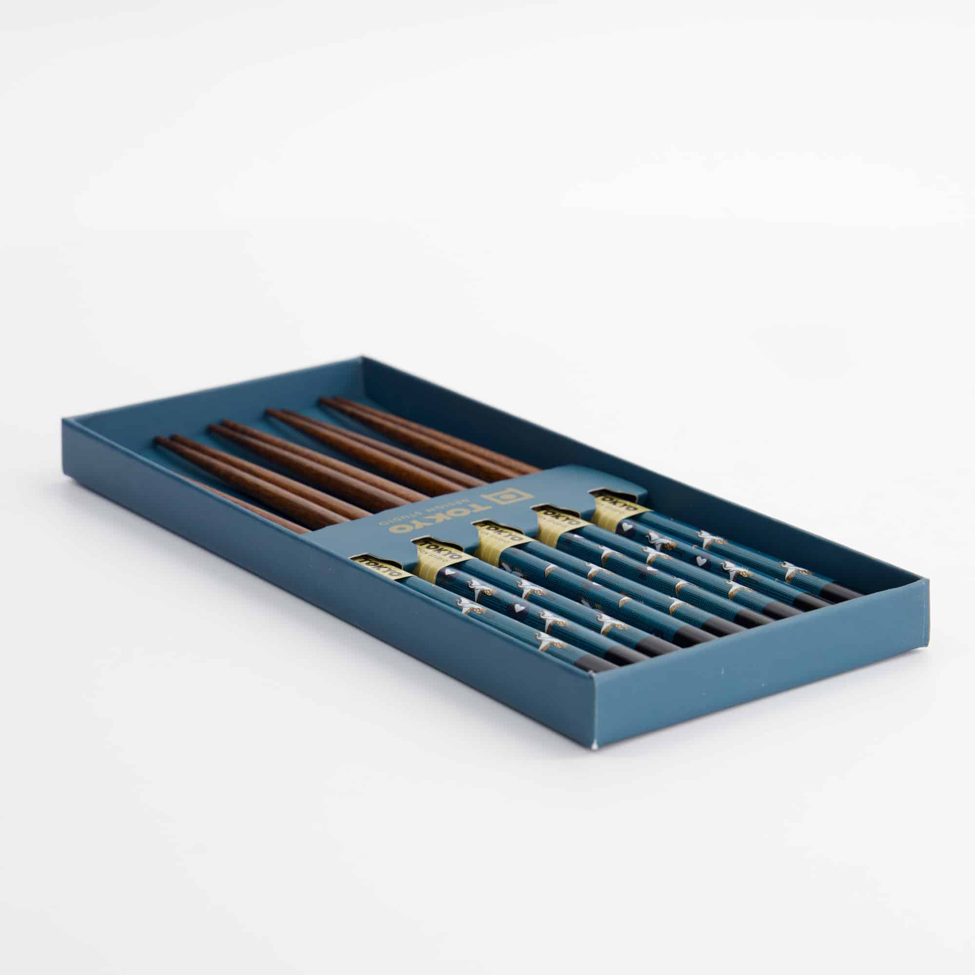 Tokyo Design Studio - Chopsticks - Kraanvogel - Set van 5 - Afbeelding 4