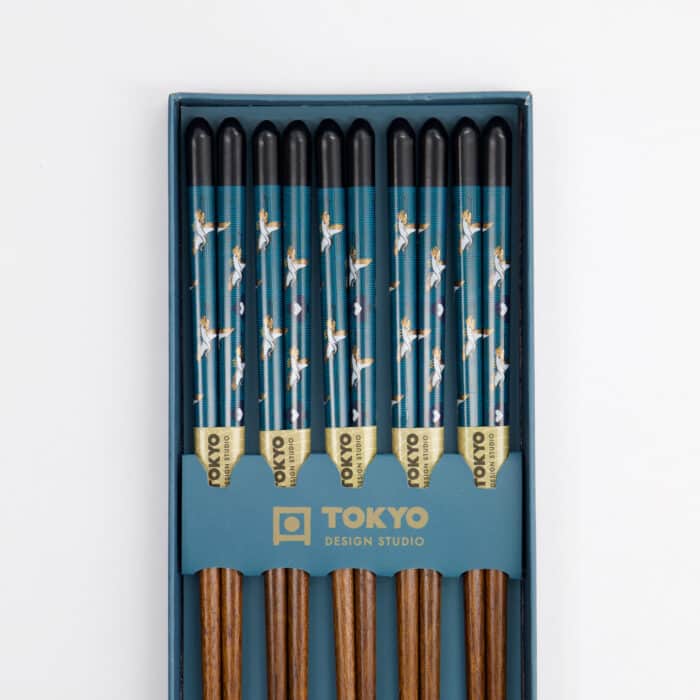 Tokyo Design Studio - Chopsticks - Kraanvogel - Set van 5 - Afbeelding 5