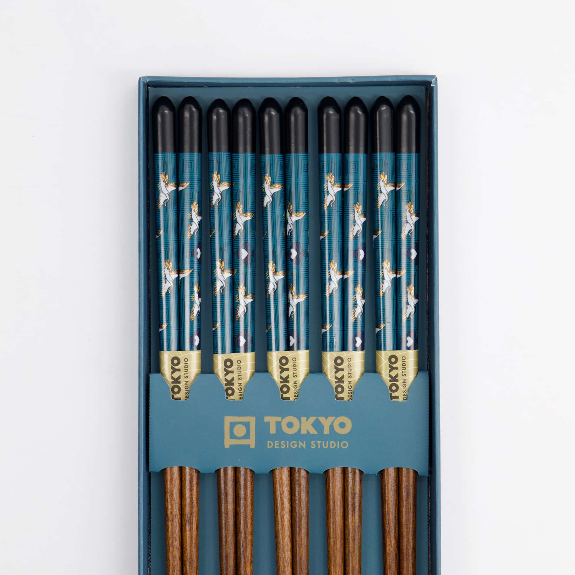 Tokyo Design Studio - Chopsticks - Kraanvogel - Set van 5 - Afbeelding 5