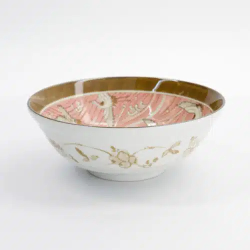 Tokyo Design Studio - Kraanvogel Ramen Kom - Roze - 1000ml - 21x7.8cm