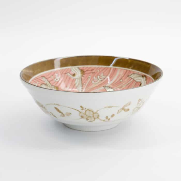 Tokyo Design Studio - Kraanvogel Ramen Kom - Roze - 1000ml - 21x7.8cm