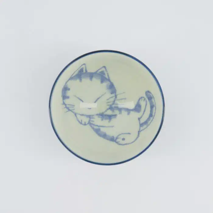 Tokyo Design Studio - Kawaii Rijstkom - Slapende Kat - Blauw - 11.5x6cm - Afbeelding 2
