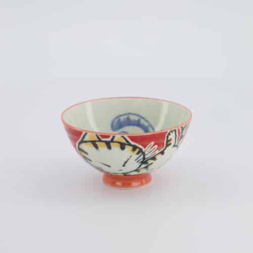 Tokyo Design Studio - Kawaii Rijstkom - Slapende Kat - Rood - 11.5x6cm