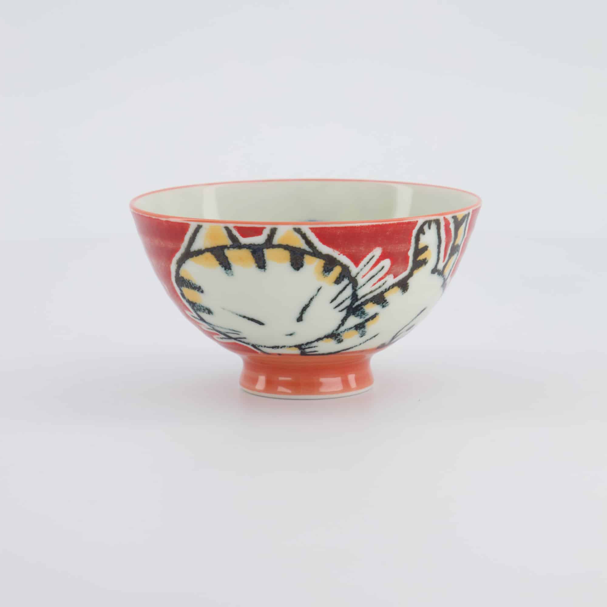 Tokyo Design Studio - Kawaii Rijstkom - Slapende Kat - Rood - 11.5x6cm - Afbeelding 2