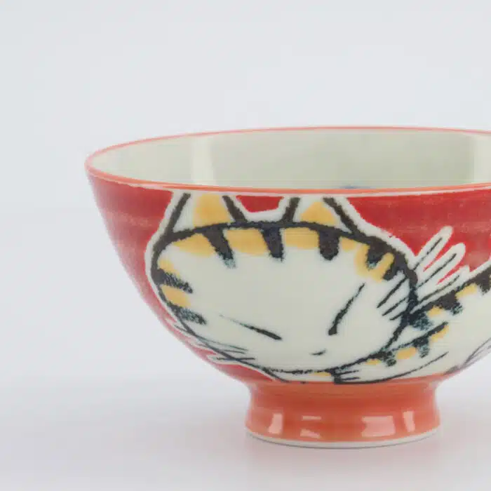 Tokyo Design Studio - Kawaii Rijstkom - Slapende Kat - Rood - 11.5x6cm - Afbeelding 3