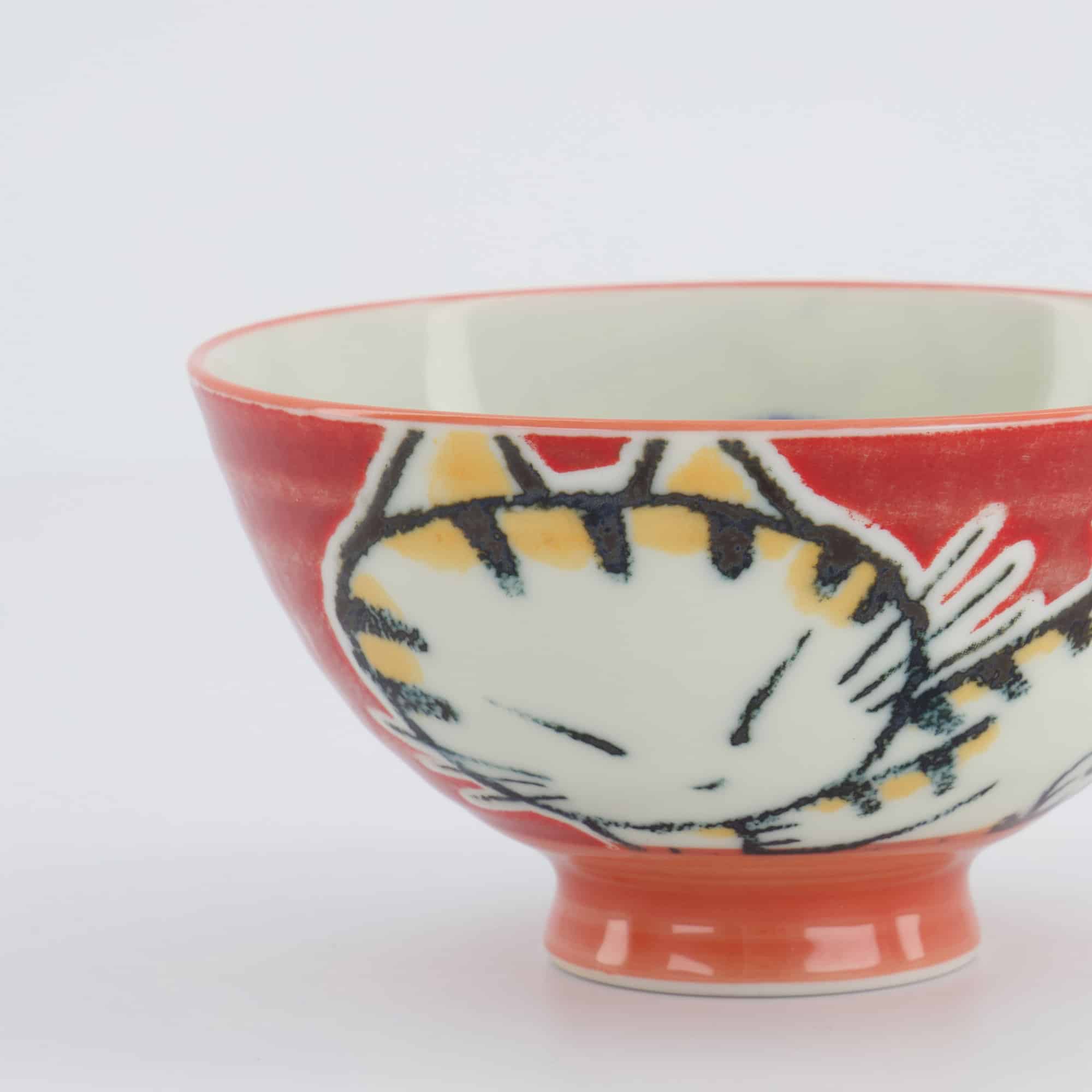 Tokyo Design Studio - Kawaii Rijstkom - Slapende Kat - Rood - 11.5x6cm - Afbeelding 3