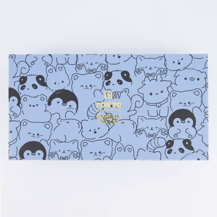 Tokyo Design Studio - Kawaii - Dieren - Tayo Kom Giftset - 2 stuks met eetstokjes - 15.2x6.7cm - 500ml - Blauw/Roze - Afbeelding 2