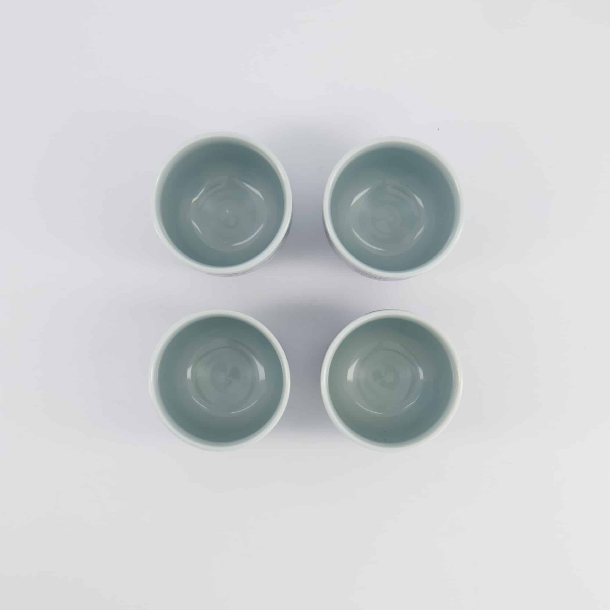 Tokyo Design Studio - Bekerset Cadeau - 4 Paar - Blauw/Wit - 160ml - 6.5x7.5cm - Afbeelding 6