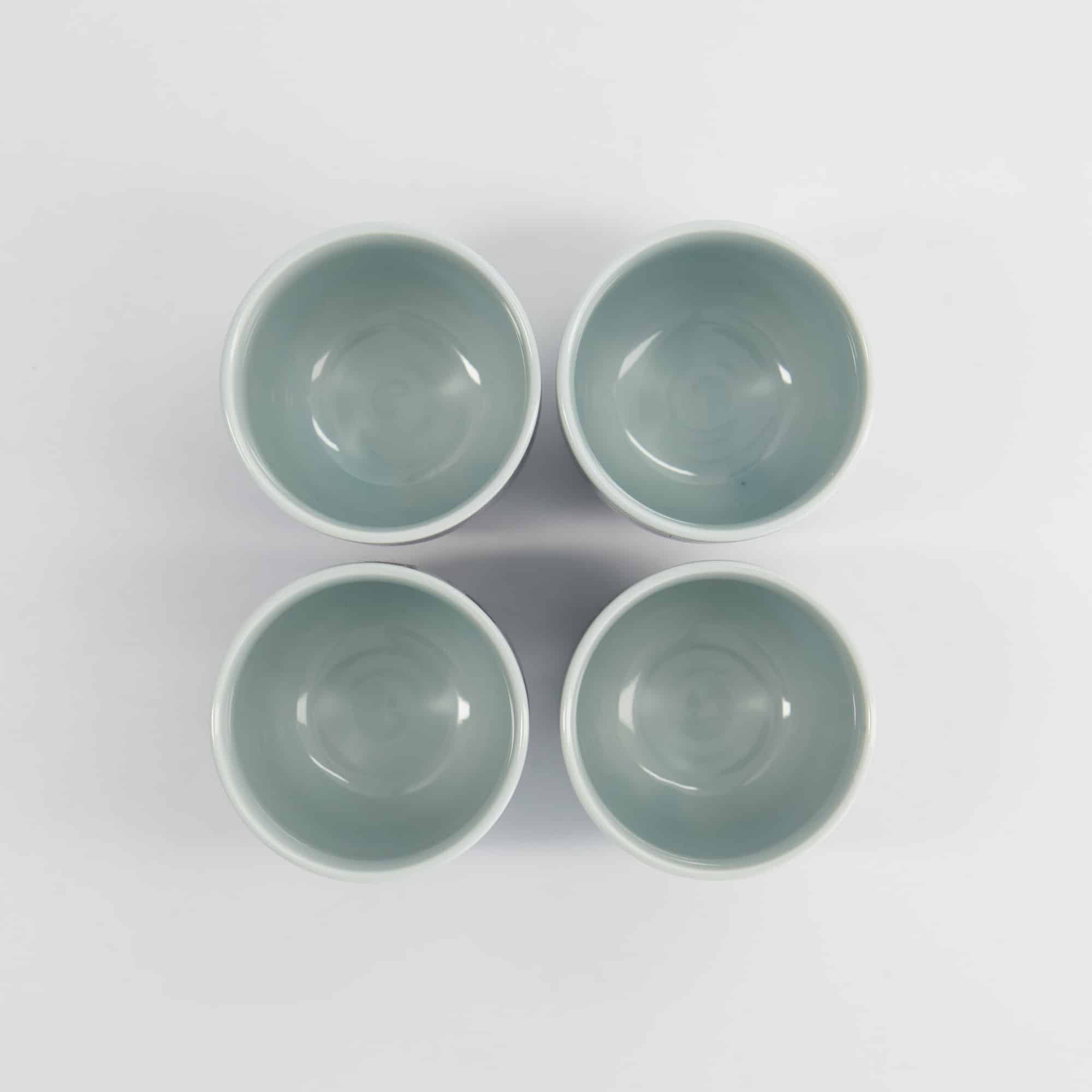 Tokyo Design Studio - Bekerset Cadeau - 4 Paar - Blauw/Wit - 160ml - 6.5x7.5cm - Afbeelding 5