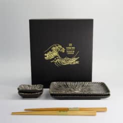 Tokyo Design Studio – Brown Tokusa – Sushi Giftset – 2 Persoons – 20.8×13.3×2.5cm & 8.8×6.3×2.5cm