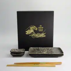 Tokyo Design Studio – Brown Tokusa – Sushi Giftset – 2 Persoons – 20.8×13.3×2.5cm & 8.8×6.3×2.5cm