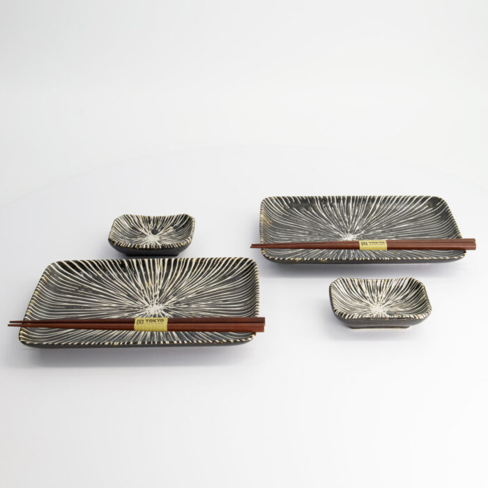 Tokyo Design Studio - Brown Tokusa - Sushi Giftset - 2 Persoons - 20.8x13.3x2.5cm & 8.8x6.3x2.5cm - Afbeelding 2