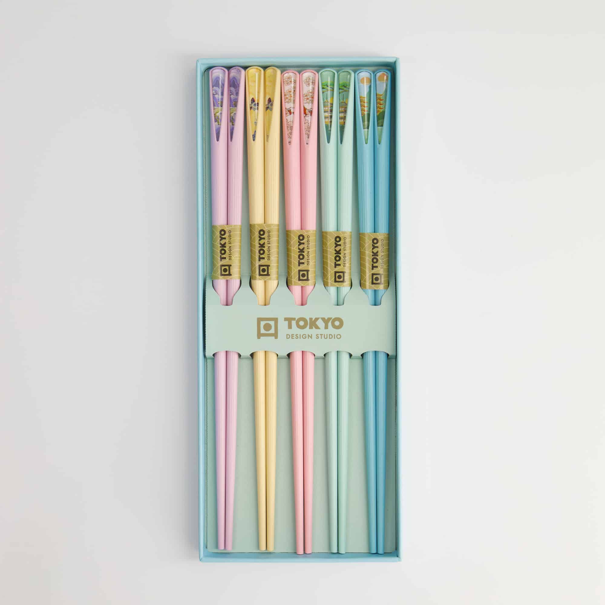 Tokyo Design Studio – Chopsticks Giftset - Set van vijf - Temple Spring - Afbeelding 3