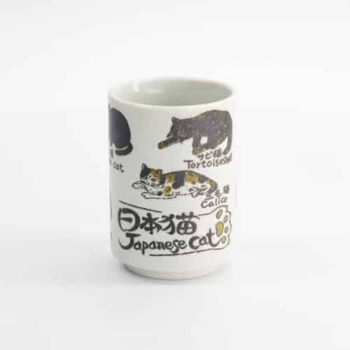 Tokyo Design Studio - Beker - Embossed Japanse Katten - 7.2cm x 10.2cm - 260ml