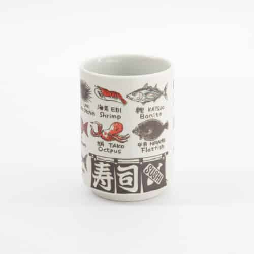 Tokyo Design Studio - Kop - Geëmbosseerde Vis - 7,2cm x 10,2cm - 260ml