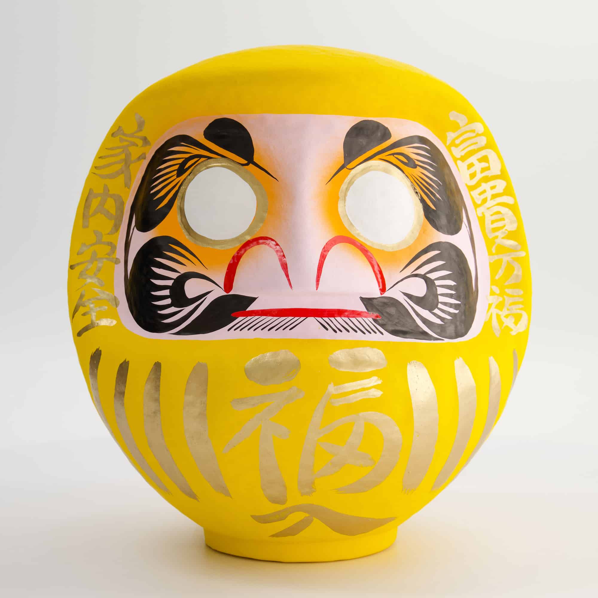 Daruma – Japanse Pop – Geel – 75 cm - Afbeelding 2