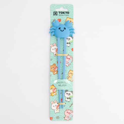 mixed Tokyo Design Studio - Kinder Chopsticks - Krab - Blauw - 22cm