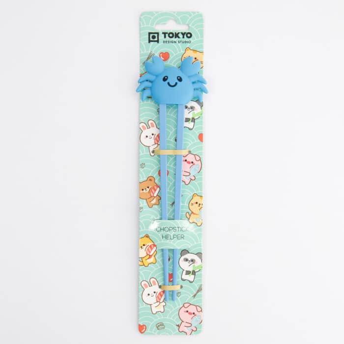 mixed Tokyo Design Studio - Kinder Chopsticks - Krab - Blauw - 22cm