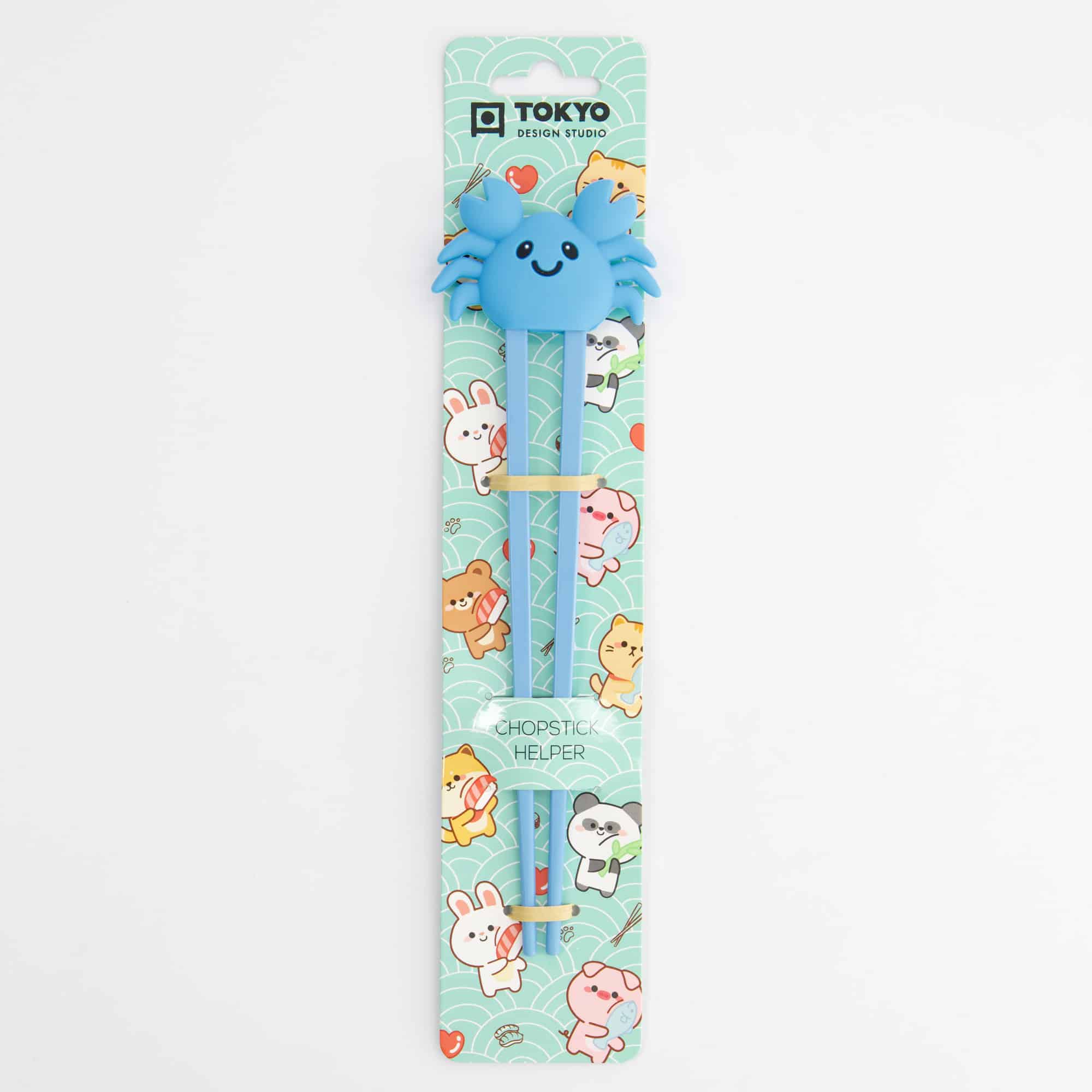 mixed Tokyo Design Studio - Kinder Chopsticks - Krab - Blauw - 22cm