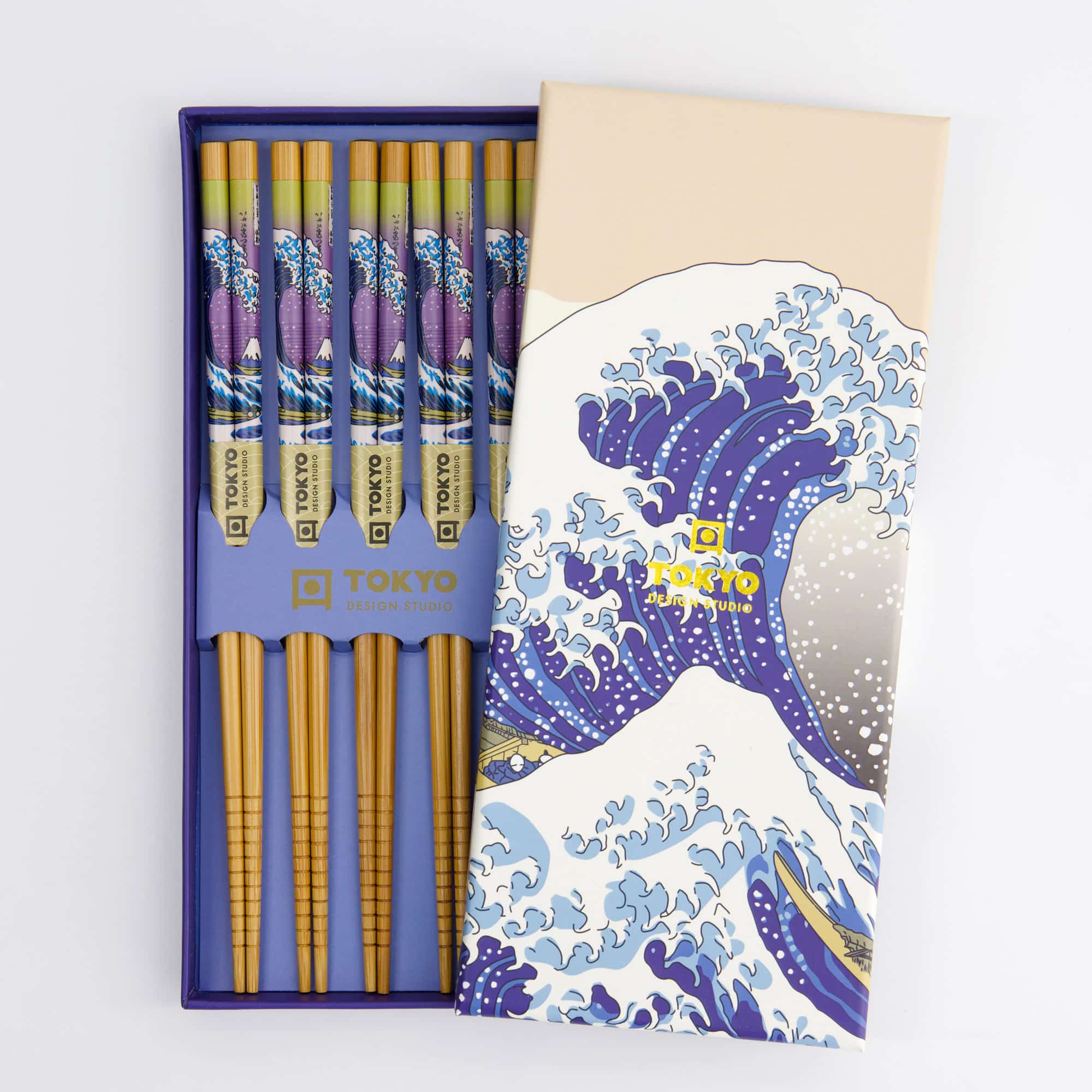 Tokyo Design Studio – Chopsticks Giftset - Set van vijf - Wave