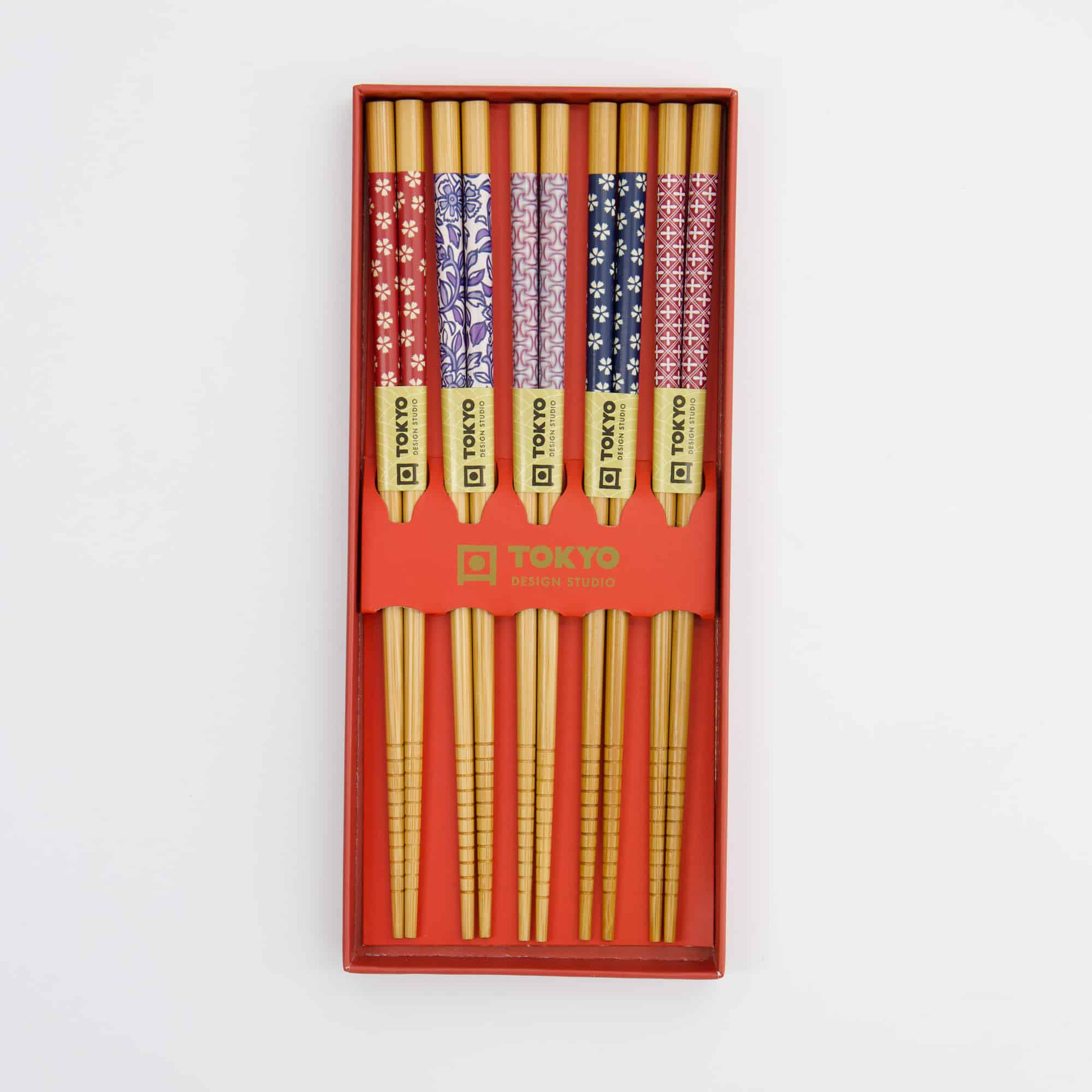 Tokyo Design Studio – Chopsticks Giftset – Set van vijf – Sakura – Japanse Eetstokjes Cadeauset - Afbeelding 2