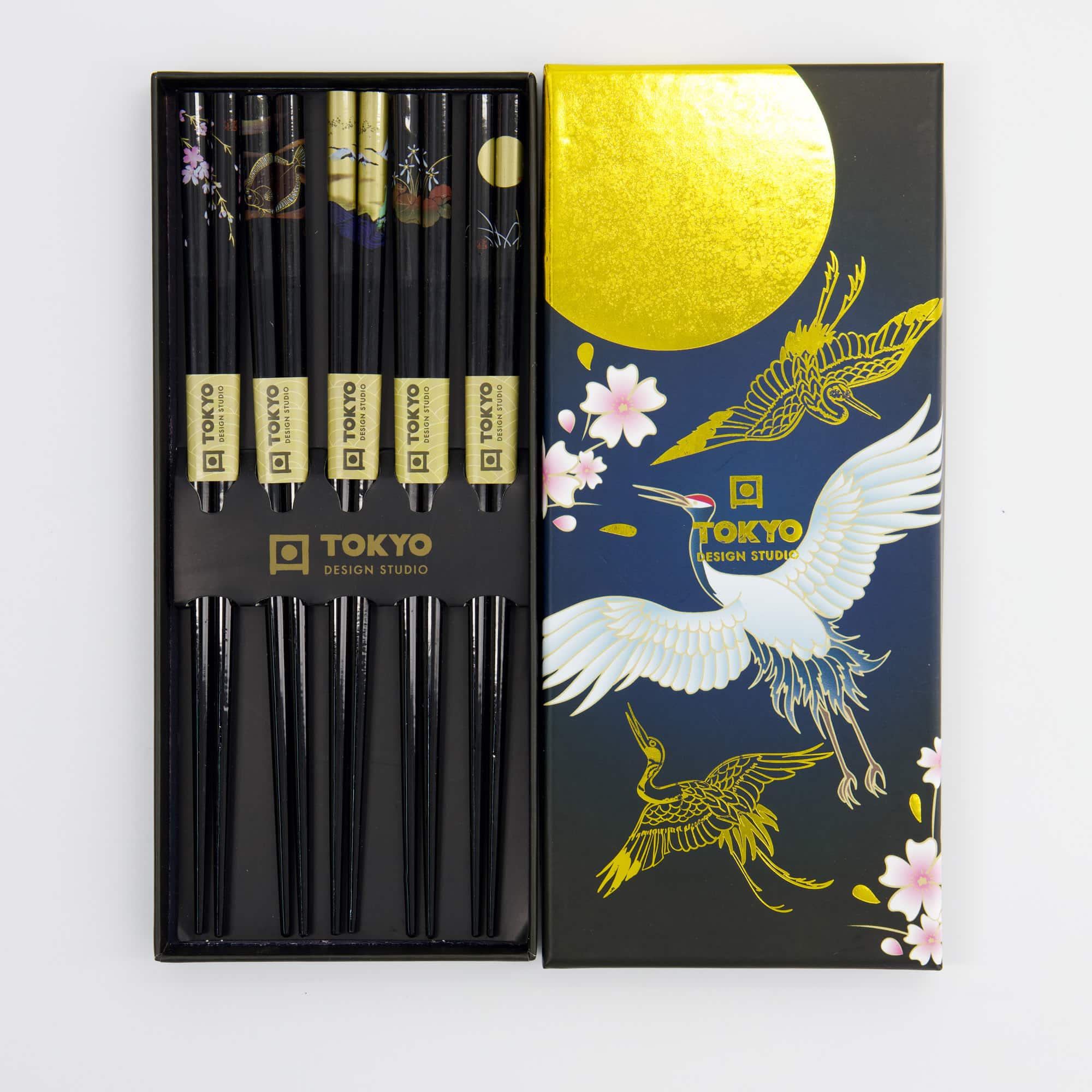 Tokyo Design Studio - Chopstick Giftset - Kraanvogel - Vijfdelig - Afbeelding 2