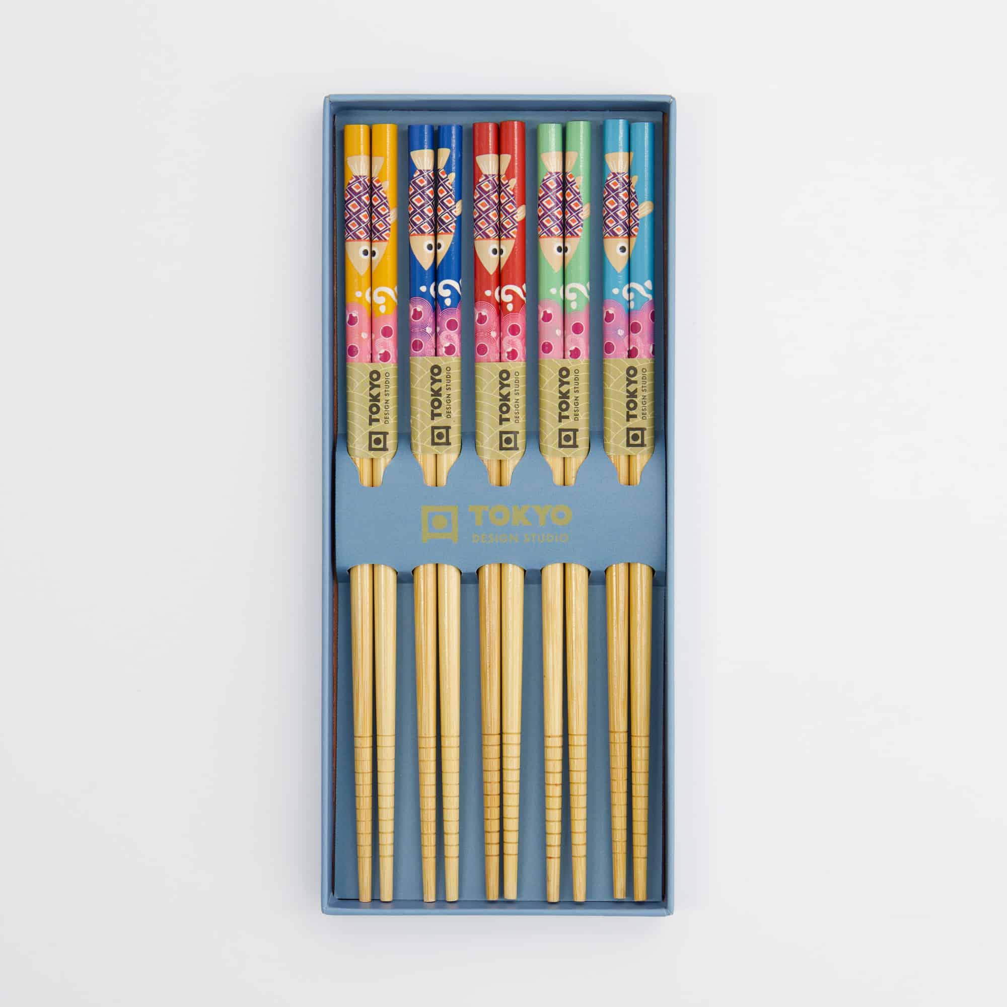 Tokyo Design Studio – Chopsticks Giftset – Set van vijf – Koinobori - Afbeelding 3