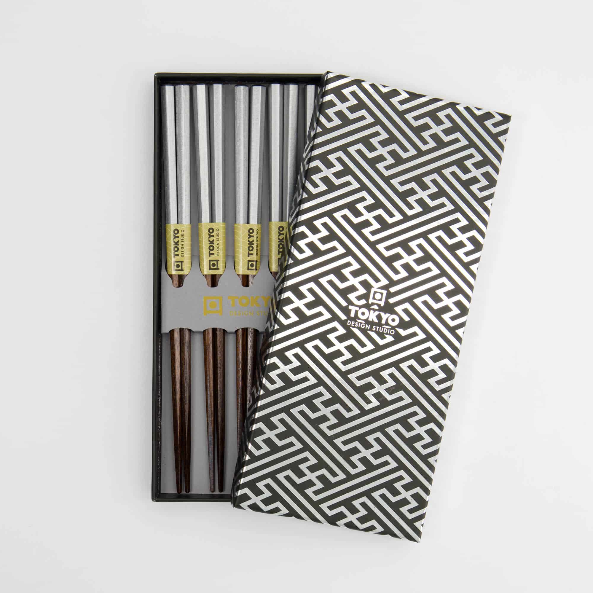 Tokyo Design Studio - Chopsticks Giftset - Set van vijf - Silver