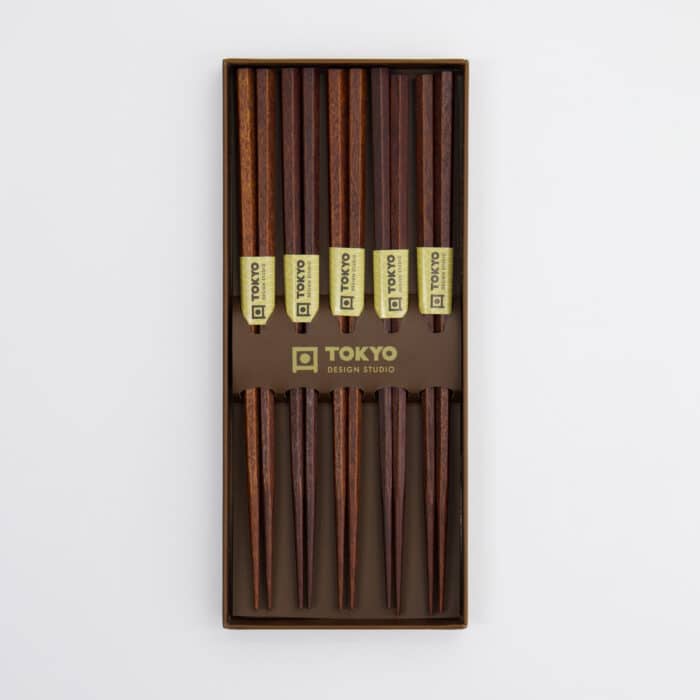 Tokyo Design Studio - Chopstick Giftset - Donkerbruin - Vijfdelig - Afbeelding 3