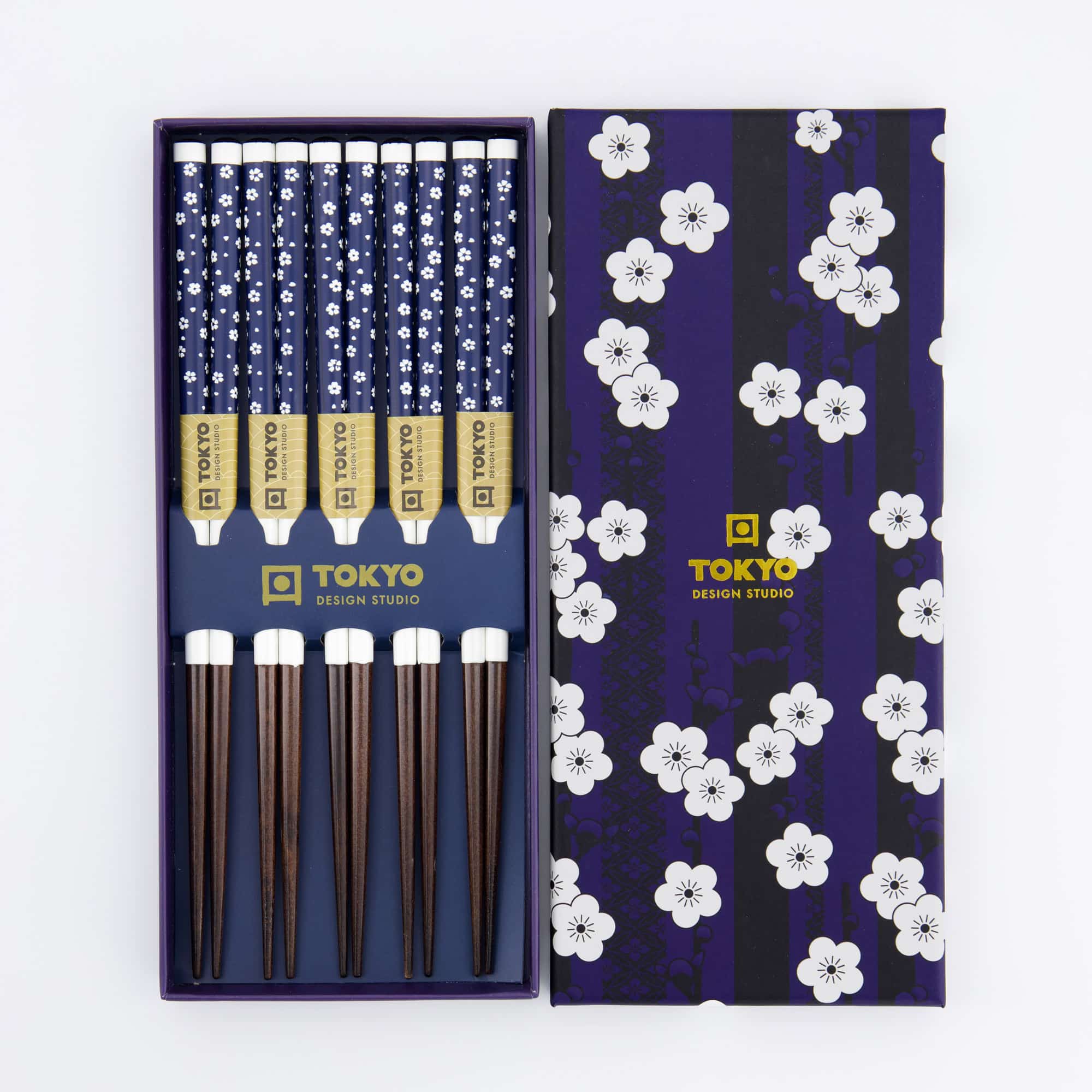 Tokyo Design Studio - Chopstick Giftset - Blue Flower - Vijfdelig - Afbeelding 2