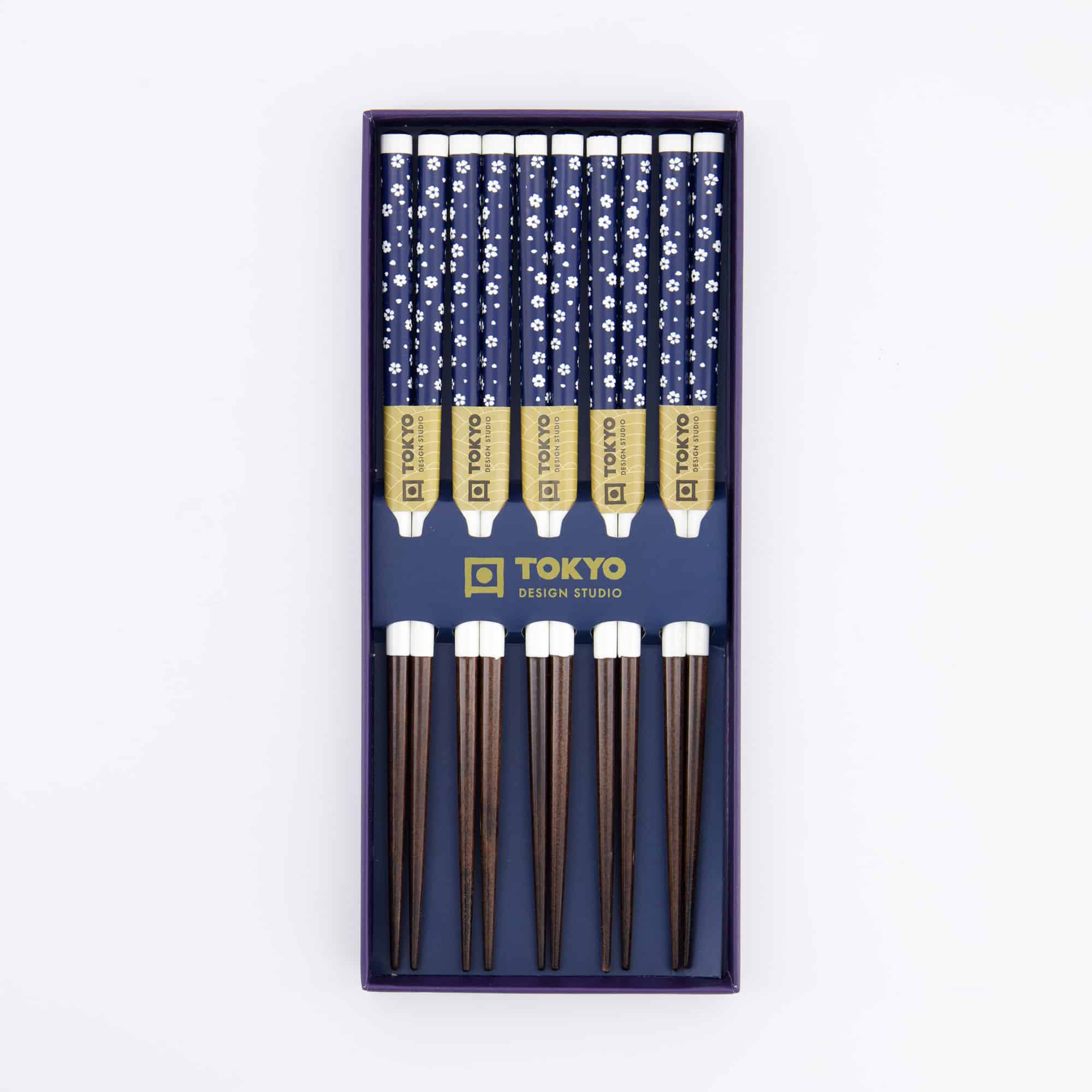 Tokyo Design Studio - Chopstick Giftset - Blue Flower - Vijfdelig - Afbeelding 4