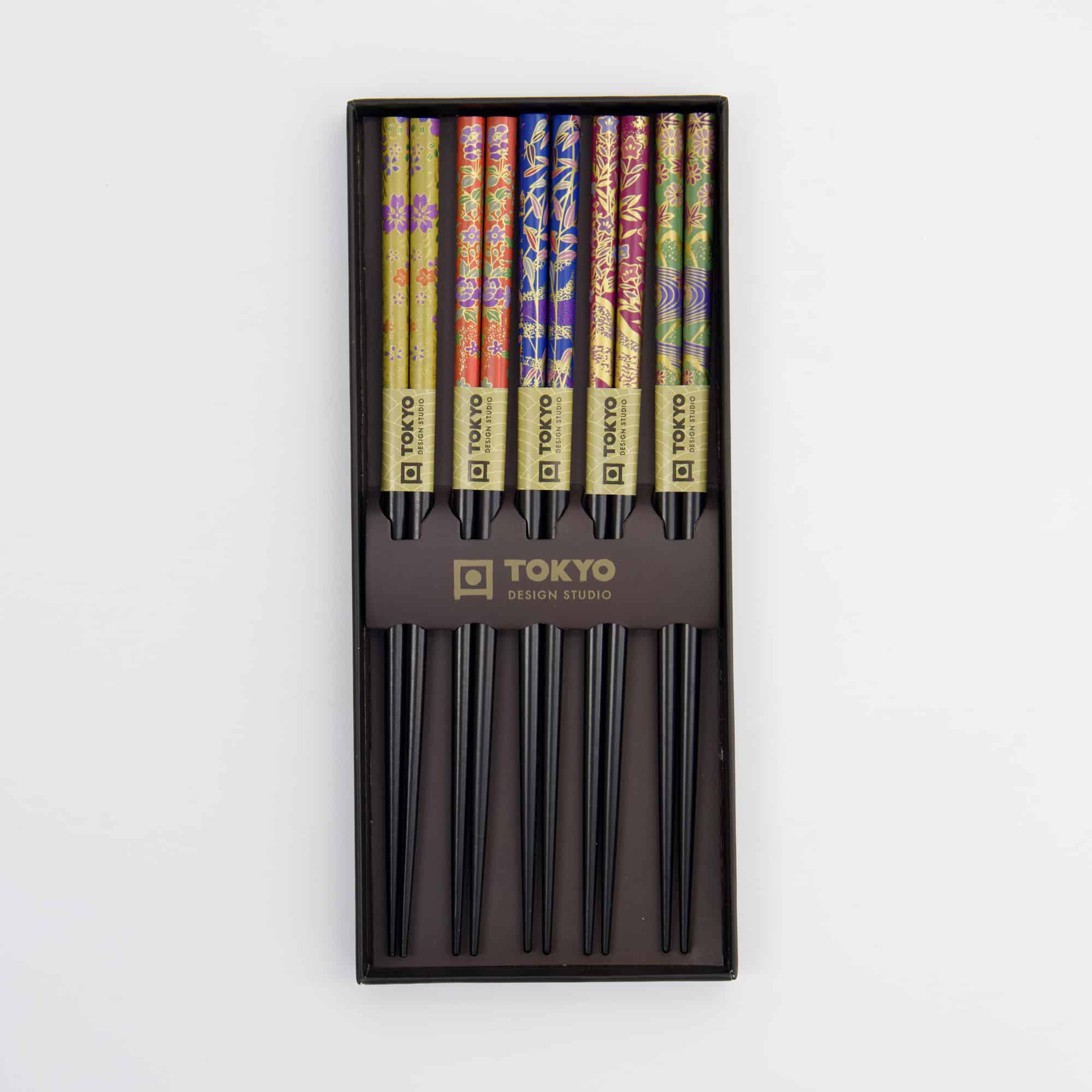 Tokyo Design Studio – Chopsticks Giftset – Set van vijf – Golden Leaf - Afbeelding 4
