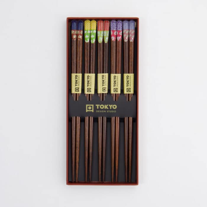 Tokyo Design Studio – Chopsticks Giftset – Set van vijf – Rood Zwart - Afbeelding 3