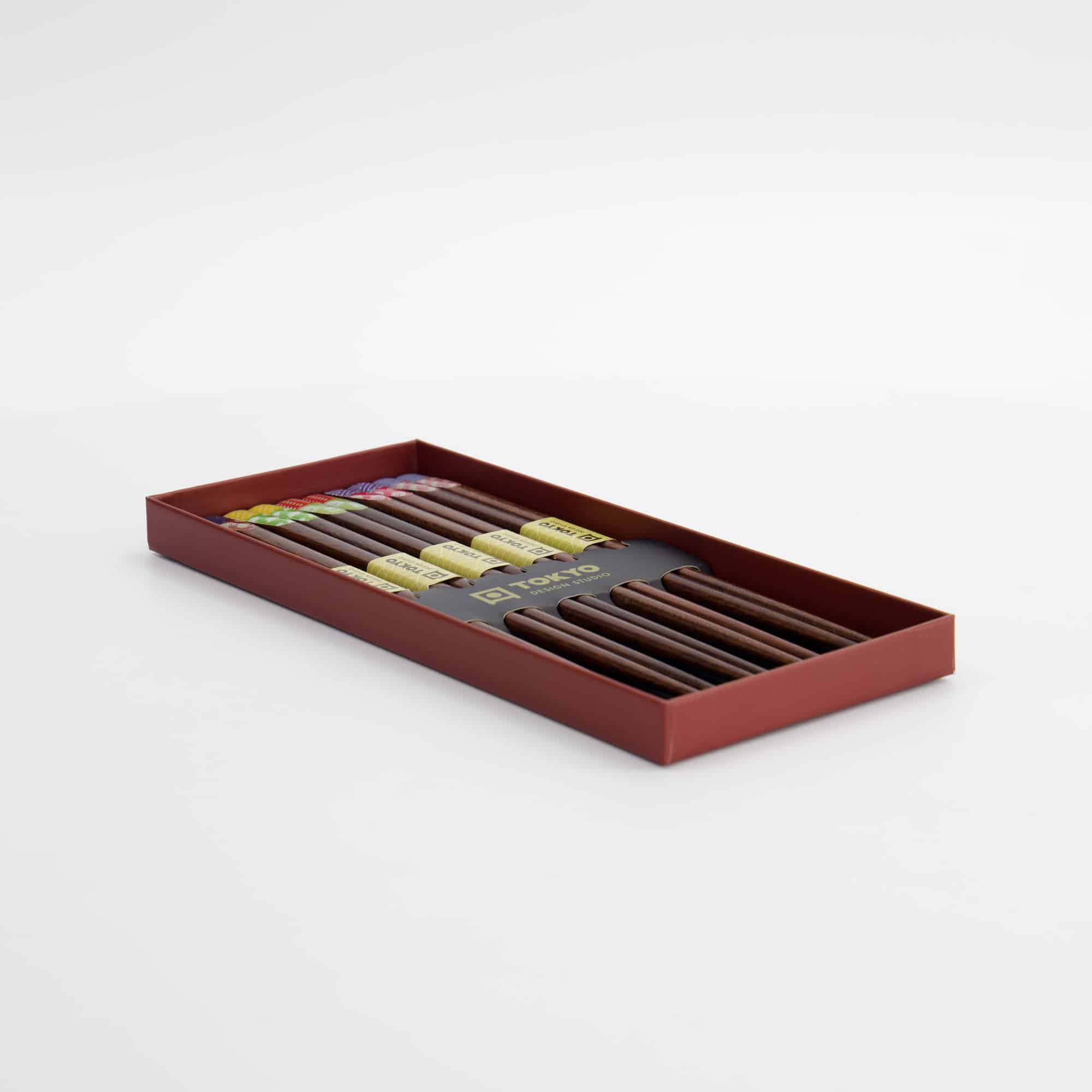 Tokyo Design Studio – Chopsticks Giftset – Set van vijf – Rood Zwart - Afbeelding 5