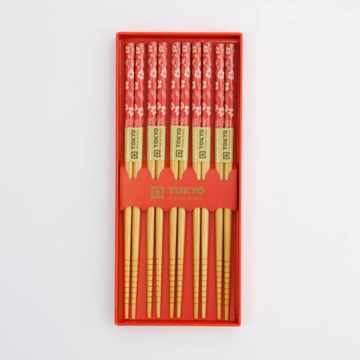 Tokyo Design Studio – Chopsticks Giftset – Set van vijf – Red Leaf - Afbeelding 3