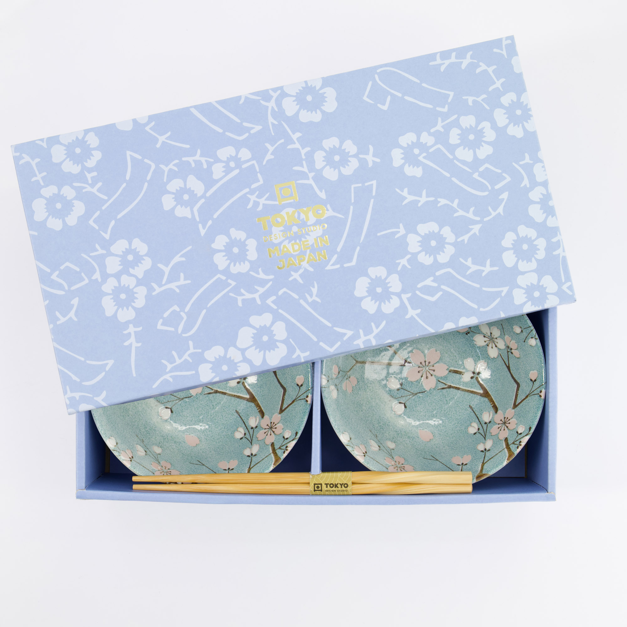 Tokyo Design Studio - Fujisakura - Tayo Kom Geschenkset 2 stuks met eetstokjes - 15,2x6,7cm - 500ml - Groen - Afbeelding 6