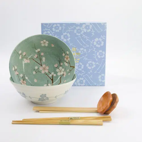 Tokyo Design Studio - Kom - Fujisakura - 6-delige Ramen Giftset - 21x7.8cm - 1000ml - Groen
