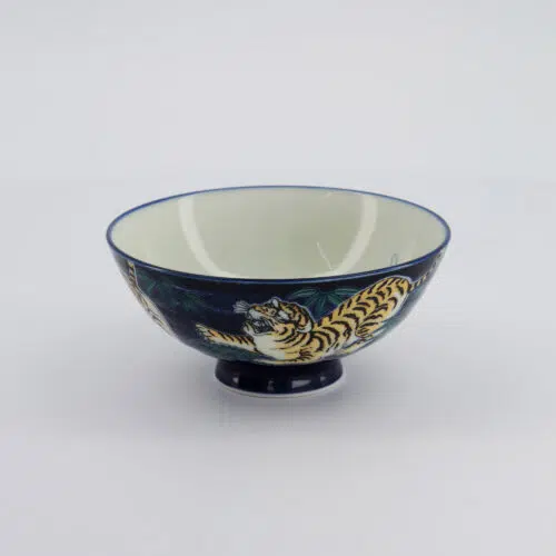 Tokyo Design Studio - Kawaii - Kom - Tijger - 14.5x6.5cm - Blauw