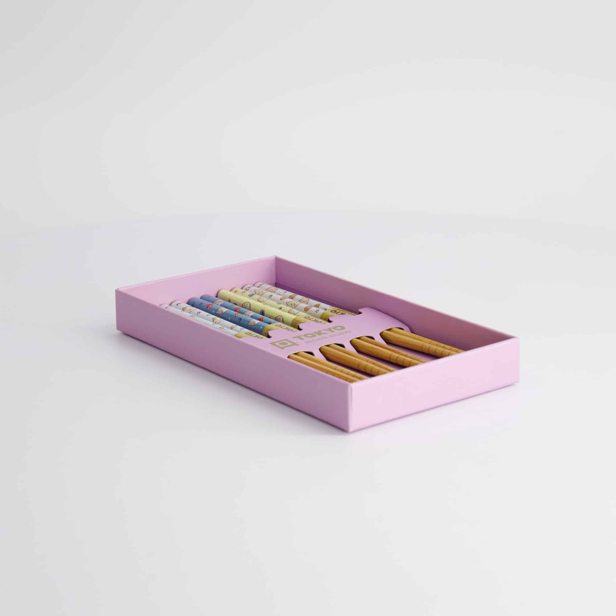 Tokyo Design Studio - Children Chopstick Giftset/5 - Cats Tayaki - Afbeelding 5
